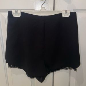 Black lace shorts